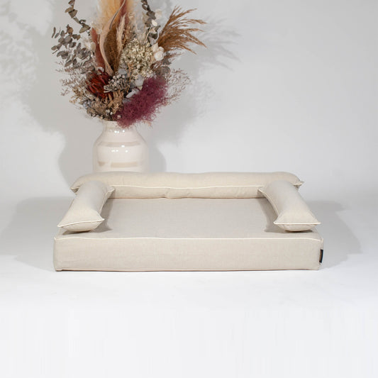 ANBERSO Royal Bed complete set with Cammy Beige bolster cover, made in Japan