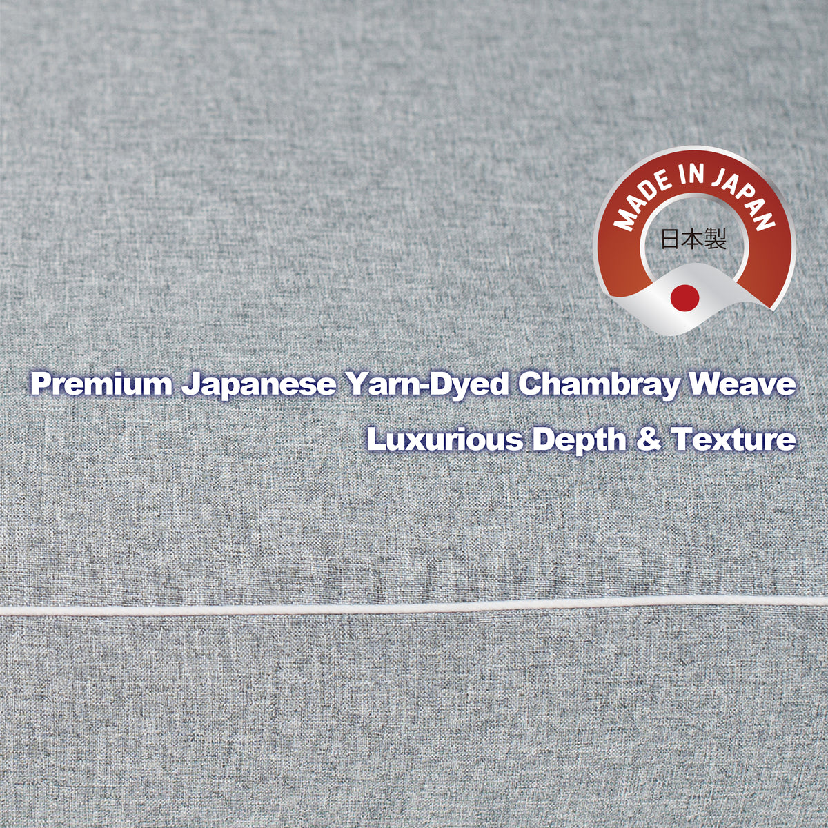 Cammy Irish Gray premium Japanese yarn-dyed fabric detail